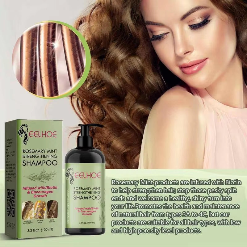 100Ml Hair Growth Shampoo Rosemary Strengthening Shampoo anti Loss Hair Care Anti-Dandruff Repair Damaged Growth Hair Shampoo